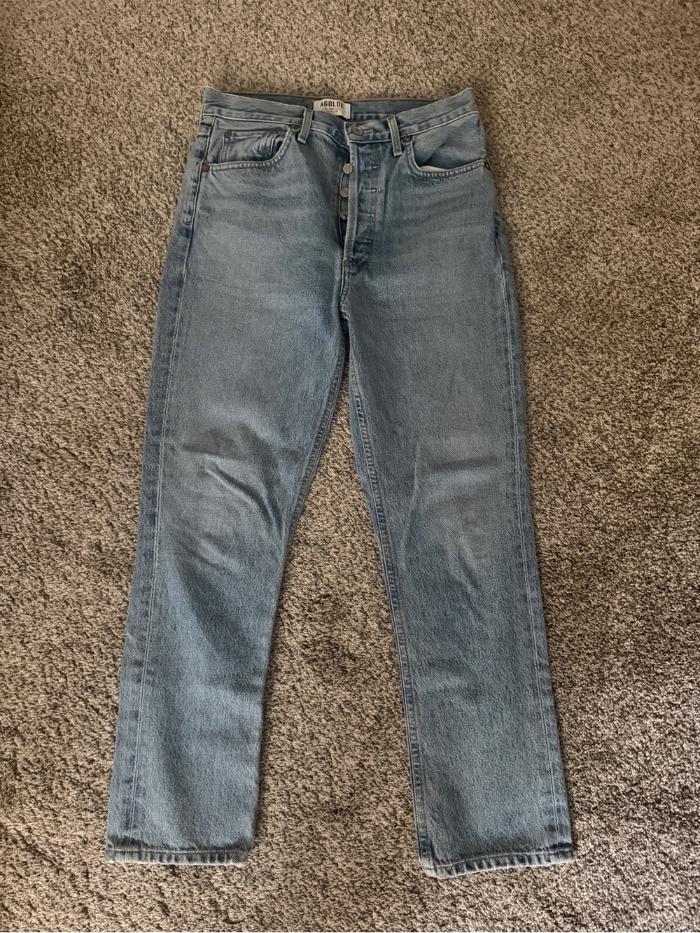 AGOLDE Light Blue Women’s Button-Fly Jeans